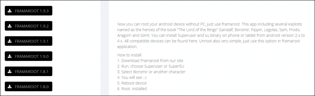 Download Framaroot Apk